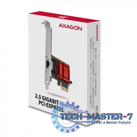 PCEE-G25 Karta sieciowa PCIe 1 x 2.5 Gigabit Ethernet port RJ-45 Realtek, PXE, SP & LP PCEE-G25 Karta sieciowa PCIe 1 x 2.5 Gigabit Ethernet port RJ-45 Realtek, PXE, SP & LP