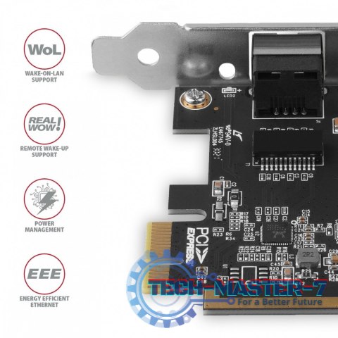 PCEE-GRF Karta sieciowa PCIe 1x Gigabit Ethernet port RJ-45 Realtek SP & LP PCEE-GRF Karta sieciowa PCIe 1x Gigabit Ethernet port RJ-45 Realtek SP & LP