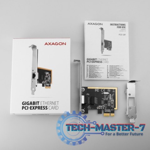 PCEE-GRF Karta sieciowa PCIe 1x Gigabit Ethernet port RJ-45 Realtek SP & LP PCEE-GRF Karta sieciowa PCIe 1x Gigabit Ethernet port RJ-45 Realtek SP & LP