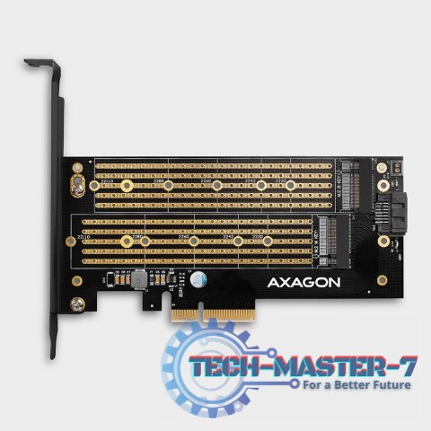PCEM2-D Adapter wewnętrzny PCIe x4, 1x M.2 NVMe M-key + 1x SATA B-key slot, SP & LP PCEM2-D Adapter wewnętrzny PCIe x4, 1x M.2 NVMe M-key + 1x SATA B-key slot, SP & LP