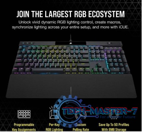 Klawiatura przewodowa K70 RGB Pro Black PBT Keycaps Klawiatura przewodowa K70 RGB Pro Black PBT Keycaps