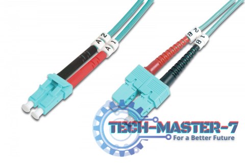 Patchcord światłowodowy FO LC-SC MM 50/125 OM3 duplex LSOH 5m Patchcord światłowodowy FO LC-SC MM 50/125 OM3 duplex LSOH 5m