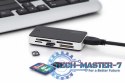Czytnik kart 5-portowy USB 3.0 SuperSpeed, All-in-one, Czarno-srebrny