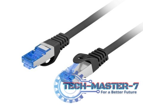 Patchcord kat.6a S/FTP LSZH CCA 0.25m czarny fluke Patchcord kat.6a S/FTP LSZH CCA 0.25m czarny fluke