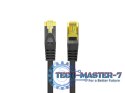 Patchcord kat.6a S/FTP LSZH CU 1m fluke passed czarny Patchcord kat.6a S/FTP LSZH CU 1m fluke passed czarny