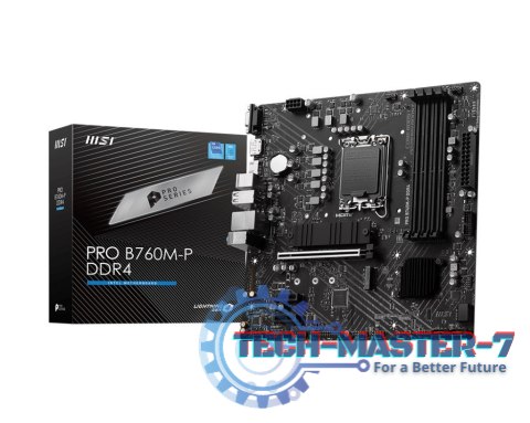 Płyta główna PRO B760M-P DDR4 s1700 4DDR4 DP/HDMI 2M.2 mATX Płyta główna PRO B760M-P DDR4 s1700 4DDR4 DP/HDMI 2M.2 mATX
