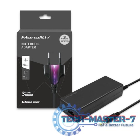 Zasilacz do Huawei 65W | 19V | 3.42A | 4.0*1.7 |+kabel zasilający Zasilacz do Huawei 65W | 19V | 3.42A | 4.0*1.7 |+kabel zasilający