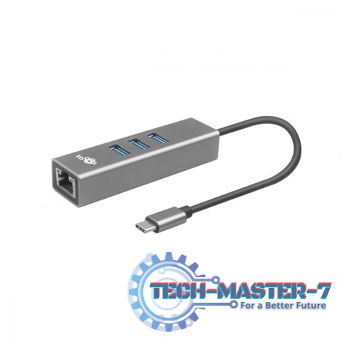 Adapter USB C - RJ45 + 3xUSB A - 1000 Mb/s Adapter USB C - RJ45 + 3xUSB A - 1000 Mb/s