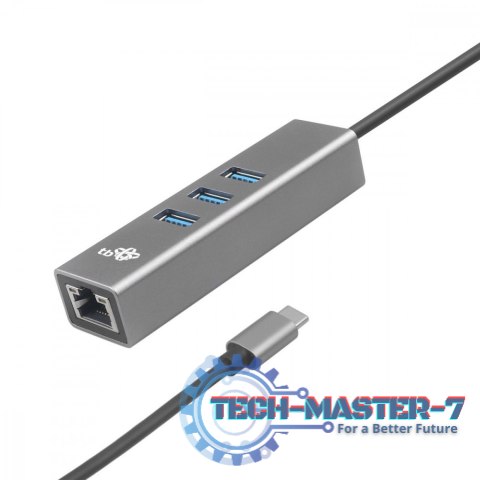 Adapter USB C - RJ45 + 3xUSB A - 1000 Mb/s Adapter USB C - RJ45 + 3xUSB A - 1000 Mb/s