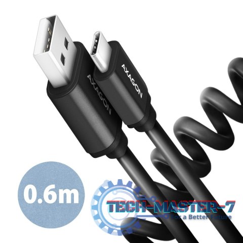 BUCM-AM10TB Kabel Twister USB-C - USB-A, 0,6m, USB 2.0, 2.4A, ALU, PVC Czarny BUCM-AM10TB Kabel Twister USB-C - USB-A, 0,6m, USB 2.0, 2.4A, ALU, PVC Czarny