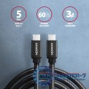 BUCM3-CM15AB Kabel USB-C - USB-C, 1.5m, PD 60W, 3A, ALU, oplot czarny