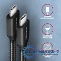 BUCM3-CM15AB Kabel USB-C - USB-C, 1.5m, PD 60W, 3A, ALU, oplot czarny
