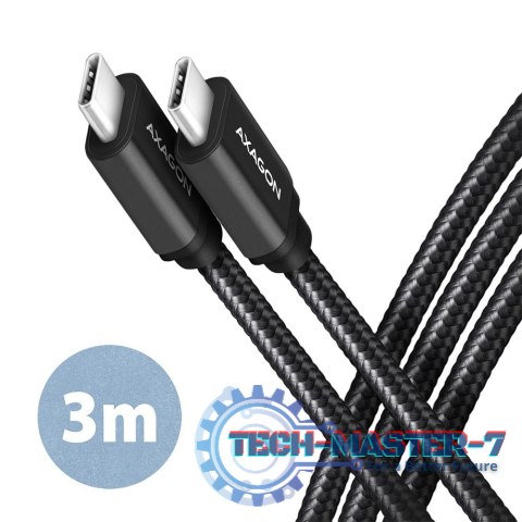 BUCM3-CM30AB Kabel USB-C - USB-C, 3.0m, PD 60W, 3A, ALU, oplot, czarny BUCM3-CM30AB Kabel USB-C - USB-C, 3.0m, PD 60W, 3A, ALU, oplot, czarny