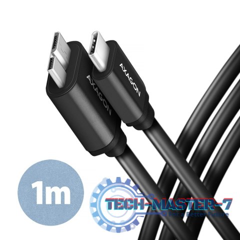 BUMM3-CM10AB Kabel Micro-B USB, USB-C 3.2 Gen 1, 1m, 3A, ALU, PVC Czarny BUMM3-CM10AB Kabel Micro-B USB, USB-C 3.2 Gen 1, 1m, 3A, ALU, PVC Czarny