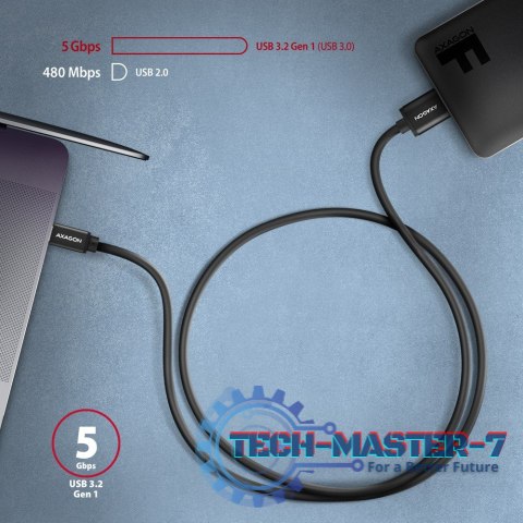 BUMM3-CM10AB Kabel Micro-B USB, USB-C 3.2 Gen 1, 1m, 3A, ALU, PVC Czarny BUMM3-CM10AB Kabel Micro-B USB, USB-C 3.2 Gen 1, 1m, 3A, ALU, PVC Czarny