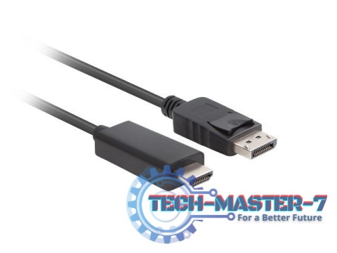 Kabel DisplayPort (M) V1.1 -> HDMI (M) 1.8m czarny Kabel DisplayPort (M) V1.1 -> HDMI (M) 1.8m czarny