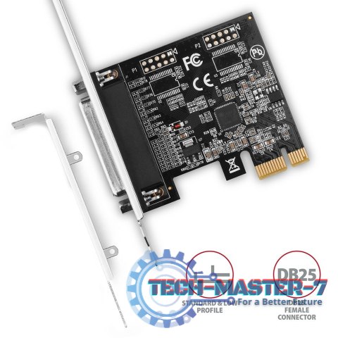 PCEA-P1N Kontroler PCIe 1x port równoległy LPT, w zestawie SP & LP PCEA-P1N Kontroler PCIe 1x port równoległy LPT, w zestawie SP & LP