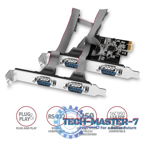 PCEA-S4N Kontroler PCIe 4x port szeregowy RS232 250 kbps, w zestawie SP & LP PCEA-S4N Kontroler PCIe 4x port szeregowy RS232 250 kbps, w zestawie SP & LP