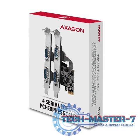 PCEA-S4N Kontroler PCIe 4x port szeregowy RS232 250 kbps, w zestawie SP & LP PCEA-S4N Kontroler PCIe 4x port szeregowy RS232 250 kbps, w zestawie SP & LP