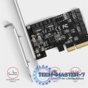 PCES-SA4X4 Kontroler PCIe 4x wewnętrzny port SATA 6G, ASM1164, SP & LP