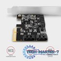 PCES-SA4X4 Kontroler PCIe 4x wewnętrzny port SATA 6G, ASM1164, SP & LP