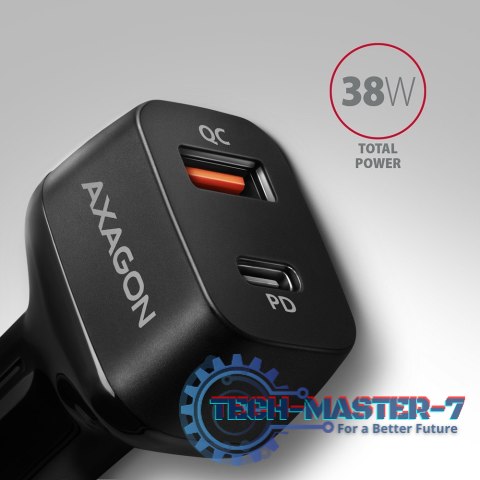 PWC-PQ38 Ładowarka samochodowa PD & QUICK 38W, 2x port (USB-A + USB-C), PD3.0/QC3.0/AFC/FCP/Apple PWC-PQ38 Ładowarka samochodowa PD & QUICK 38W, 2x port (USB-A + USB-C), PD3.0/QC3.0/AFC/FCP/Apple