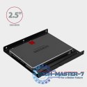 RHD-125B Ramka metalowa do montażu 1x 2.5" HDD w pozycji 3.5" Czarna