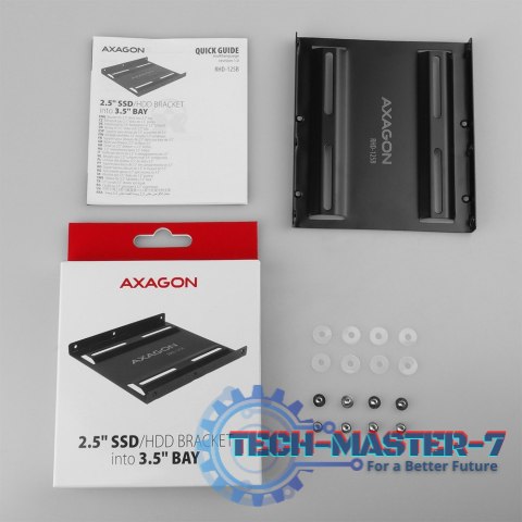 RHD-125B Ramka metalowa do montażu 1x 2.5" HDD w pozycji 3.5" Czarna RHD-125B Ramka metalowa do montażu 1x 2.5" HDD w pozycji 3.5" Czarna