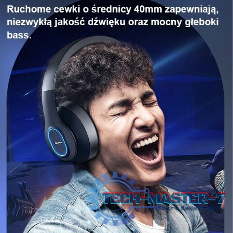 Słuchawki Bluetooth A100BL Nauszne Black Słuchawki Bluetooth A100BL Nauszne Black