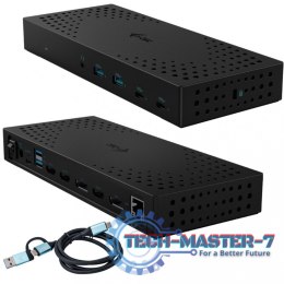 Stacja dokująca USB 3.0 / USB-C / Thunderbolt, 3 x 4K Gen 2 + zasilanie 100 W