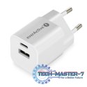 Ładowarka USB/USB-C QC3.0 30W technologia GaN Biała Ładowarka USB/USB-C QC3.0 30W technologia GaN Biała