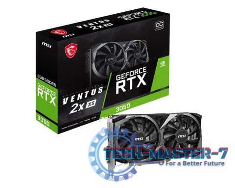 Karta graficzna GeForce RTX 3050 Ventus 2X XS 8G OC GDDR6 128bit HDMI Karta graficzna GeForce RTX 3050 Ventus 2X XS 8G OC GDDR6 128bit HDMI