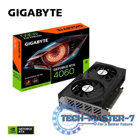 Karta graficzna GeForce RTX 4060 WINDFORCE OC 8G GDDR6 128bit 2DP Karta graficzna GeForce RTX 4060 WINDFORCE OC 8G GDDR6 128bit 2DP