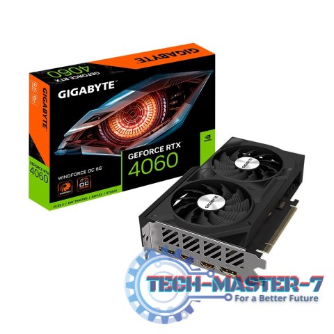 Karta graficzna GeForce RTX 4060 WINDFORCE OC 8G GDDR6 128bit 2DP Karta graficzna GeForce RTX 4060 WINDFORCE OC 8G GDDR6 128bit 2DP
