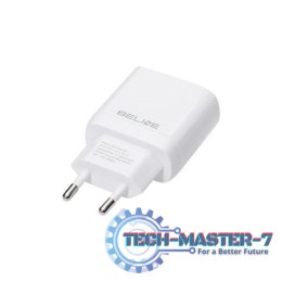 Ładowarka sieciowa 30W GaN USB-C + kabel lightning, biała