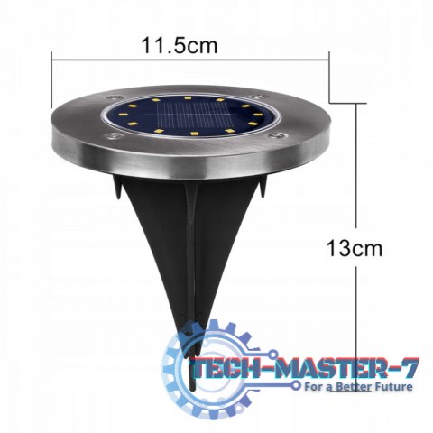Lampa solarna najazdowa MCE318 LED IP44 12 SMD 4000K Lampa solarna najazdowa MCE318 LED IP44 12 SMD 4000K