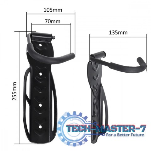 Rowerowy uchwyt ścienny pionowy stal max. obciążenie 30kg Maclean MC-432 Rowerowy uchwyt ścienny pionowy stal max. obciążenie 30kg Maclean MC-432