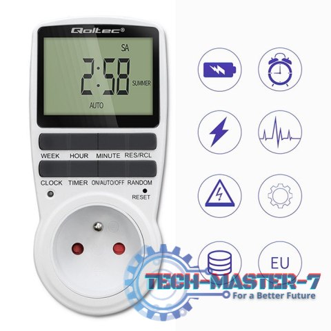 Elektroniczny programator czasowy PC0628 | 3680W | 16A | LCD Elektroniczny programator czasowy PC0628 | 3680W | 16A | LCD