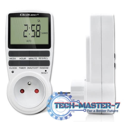 Elektroniczny programator czasowy PC0628 | 3680W | 16A | LCD Elektroniczny programator czasowy PC0628 | 3680W | 16A | LCD