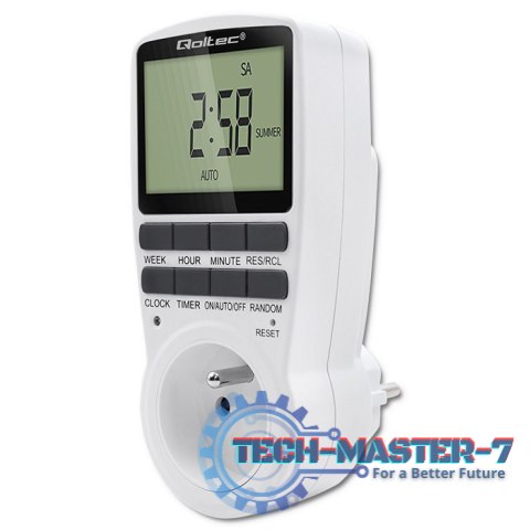 Elektroniczny programator czasowy PC0628 | 3680W | 16A | LCD Elektroniczny programator czasowy PC0628 | 3680W | 16A | LCD