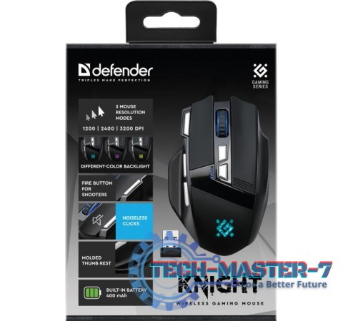 Mysz gamingowa bezprzewodowa Knight GM-885 3200DPI 8P Czarna Mysz gamingowa bezprzewodowa Knight GM-885 3200DPI 8P Czarna
