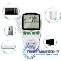 Watomierz Licznik zużycia energii PM0627 z historią pomiaru | 3680W | 16A | LCD Watomierz Licznik zużycia energii PM0627 z historią pomiaru | 3680W | 16A | LCD