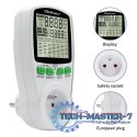Watomierz Licznik zużycia energii PM0627 z historią pomiaru | 3680W | 16A | LCD Watomierz Licznik zużycia energii PM0627 z historią pomiaru | 3680W | 16A | LCD