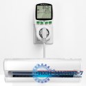 Watomierz Licznik zużycia energii PM0627 z historią pomiaru | 3680W | 16A | LCD Watomierz Licznik zużycia energii PM0627 z historią pomiaru | 3680W | 16A | LCD