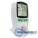 Watomierz Licznik zużycia energii PM0627 z historią pomiaru | 3680W | 16A | LCD Watomierz Licznik zużycia energii PM0627 z historią pomiaru | 3680W | 16A | LCD