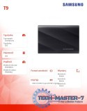 Dysk zewnętrzny SSD T9 1TB USB3.2 GEN.2 czarny Dysk zewnętrzny SSD T9 1TB USB3.2 GEN.2 czarny