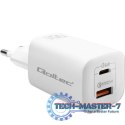 Ładowarka sieciowa 65W GaN ULTRA | 5-20V | 2.25-3.25A | 1 x USB typ C PD | 1 x USB QC 3.0 | Biała Ładowarka sieciowa 65W GaN ULTRA | 5-20V | 2.25-3.25A | 1 x USB typ C PD | 1 x USB QC 3.0 | Biała