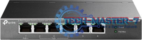 Przełącznik SG1006PP 6GE (3PoE+ 1PoE++) Przełącznik SG1006PP 6GE (3PoE+ 1PoE++)