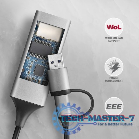 ADE-TXCA Karta sieciowa Gigabit Ethernet adapter, USB-C (USB-A redukcja) 3.2 Gen 1, instalacja automatyczna ADE-TXCA Karta sieciowa Gigabit Ethernet adapter, USB-C (USB-A redukcja) 3.2 Gen 1, instalacja automatyczna