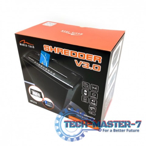 Niszczarka dokumentów Shredder V3.0 6,8mm, kosz 9,5l Niszczarka dokumentów Shredder V3.0 6,8mm, kosz 9,5l